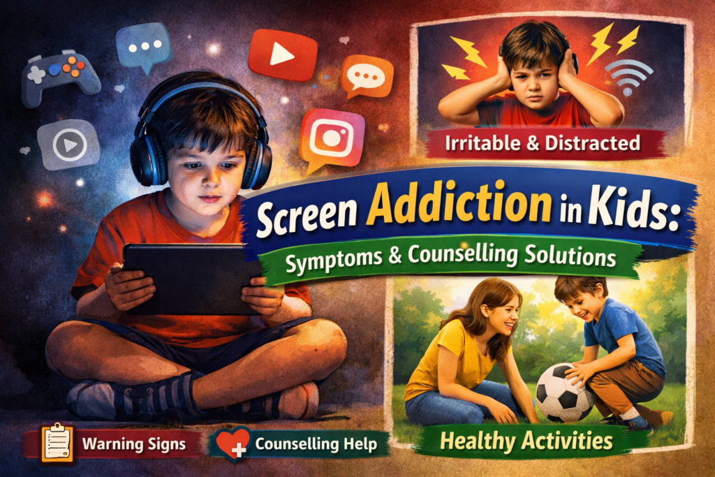 Screen addiction in kids counselling in Garia